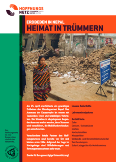 Link zum Flyer der Hoffnungsnetzsammlung Nepal